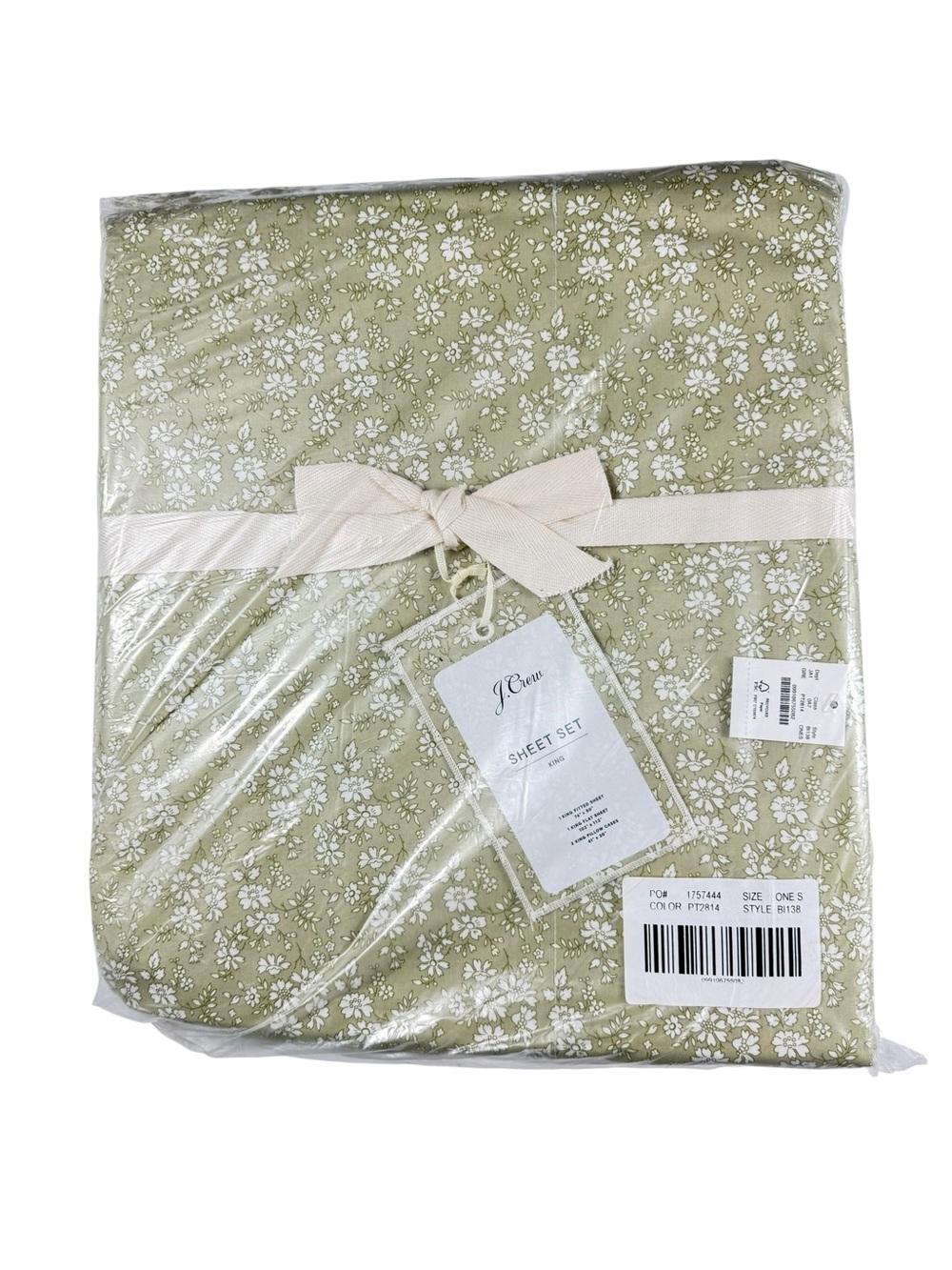 J. Crew Liberty King Sheet set, NWT